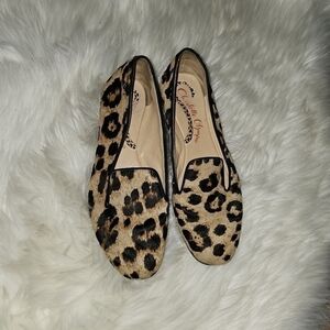 CHARLOTTE olympia Women's Leopard Print Ballet Flats sz 36=6